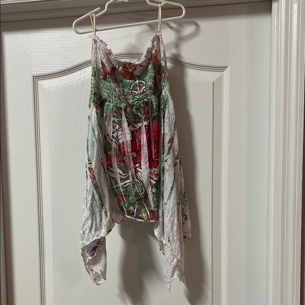Floral Asymmetrical Tank Top